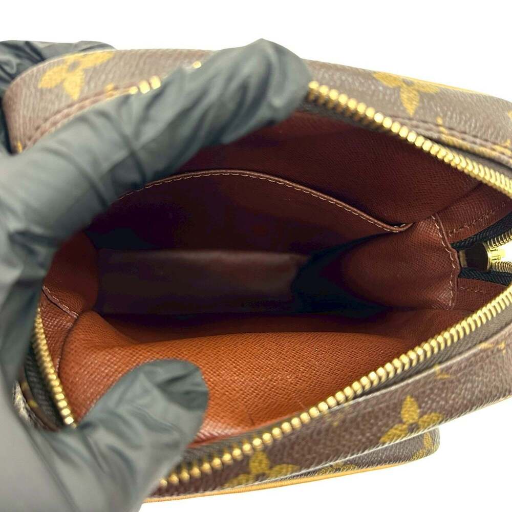 LOUIS VUITTON Authentic Brown Monogram Leather Pochette Shoulder Bag - Picture 9 of 10